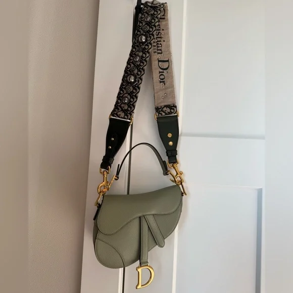 Dior Mini Saddle Bag with Embellished Strap - Picture 4 of 16